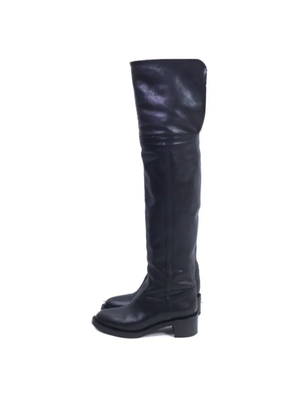 Celine Black Shearling Leather Fleece Lining Long Boots